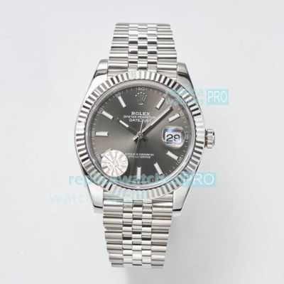 WF Factory Replica Rolex Datejust II Jubilee Watch Gray Dial 41MM Jubilee Band